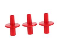 ERINGOGO 3pcs Red Double-head Plastic Cymbal Sleeves Set Stable Dual-sided Drum Stand Protectors for Hi-hat Clutch Vibration Absorbing Replacement Parts for Cymbal Boom Stand Hardware