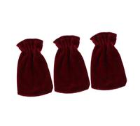 ERINGOGO 3pcs Red Gold Velvet Piano Pedal Covers with Easy Installation and Shock Absorption Protective Piano Pedal Socks and Musical Instrument Accessories