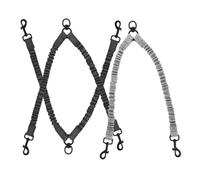 ERINGOGO 3Pcs Reflective Double Dog Lead Splitter with Elastic Traction Rope for Safe Walking Wear-resistant Leashes for Puppy Training and Home Use