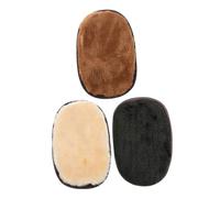 ERINGOGO 3pcs Shoe Polishing Gloves Small Soft Faux Buffing Cleaning Cloth for Leather Shoes Boots and Car Interiors Nonabrasive Shine and Care Glove Trio Yellow Orange Black