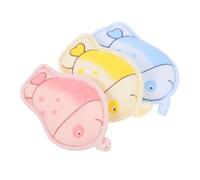 ERINGOGO 3Pcs Shower Bath Sponges for Cartoon Scrubbers with Strong Cleaning Power Gentle Exfoliating Bath Tools Blue Pink and Yellow