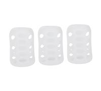 ERINGOGO 3pcs Silicone Baby Bottle Protective Case Soft Comfortable Touch White Wide Neck Insulated Cover Sleeve for Feeding