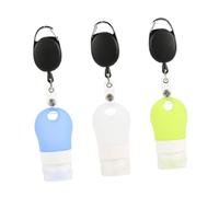 ERINGOGO 3Pcs Silicone Travel Bottles Portable Squeezable Liquid Dispensers for Shampoo Lotion Aromatherapy Hair Serum Toiletries Leakproof Containers