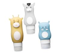 ERINGOGO 3pcs Silicone Travel Makeup Bottles Cartoon Shower Gel Dispenser Lotion Containers Set for Outdoor Toiletries Portable Subpackaging