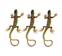 ERINGOGO 3Pcs Simulation Lizard Realistic Animal Figurines with Vivid Gestures for Garden Decoration and Early Education Smooth Safe Surface Fake Reptile Models for Balcony Display