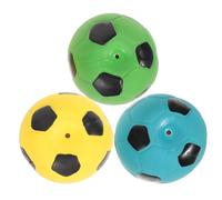 ERINGOGO 3Pcs Sound Football Interactive Football Shape Bouncy Balls for Pets Fun and Engaging Yellow Blue and Ball
