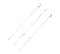 ERINGOGO 3Pcs Stainless Steel Parrot Food Holder Skewers with Hanging Chain Bird Treat Feeder for Fresh Fruits Vegetables in Cage