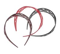 ERINGOGO 3pcs Valentine S Day Headbands Wide Love Heart Shaped Hairbands with Anti-slip Teeth for Women Lightweight Comfortable Decorative Hair Accessories