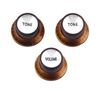 ERINGOGO 3pcs Volume Tone Control Knob for Guitar Bass Light Brown Durable Replacement Knobs for Electric Guitar Circuit Board Easy to Install and Use
