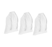 ERINGOGO 3pcs White Cotton Drawstring Bags for DIY Crafts Thick Gauze Tie Dye Pouches Smooth Surface Hand Painting Supply Plain Cotton Bags for Drawing and Doodling