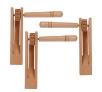 ERINGOGO 3pcs Wooden Castanet Clapper for Boys and Girls Hand Percussion Instrument Long Handle Educational Soundmaking Toys for Boy Girl