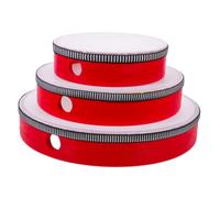 ERINGOGO 3pcs Wooden Tambourines Safe Material Red Handheld Percussion Instrument Cultivate Brain Skills Interactive Toys for Children Parent-child Communication