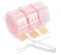 ERINGOGO 3rolls Invisible Double Tape Strips of Natural Lace Stickers for Easy Application for Hooded Droopy Eyes Includes Fork Tweezers for Makeup Use
