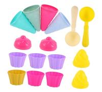ERINGOGO 3Set Ice Cream Cone for Vibrant Colors Ergonomic Handles Lightweight Molds for Seaside Play and Outdoor Beach Fun