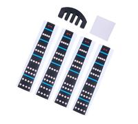 ERINGOGO 4/4 Violin Finger Guide Stickers Set Fretboard Note Labels Navy Blue Position Marks, Includes Random Color Five-claw Practice Mute and Polishing Cloth for Beginner Training