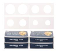 ERINGOGO 4 Boxes Coin Paper Clip Coin Protector Simple Design Paper Material 20.50mm 27.50mm 31.50mm 40.00mm and Displays Collectors