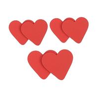 ERINGOGO 4 Pairs of Red Heart Shape Nonslip Shoe Pads Self-Adhesive Sole Protectors for Enhanced Grip and Comfort for Casual Wear and Outdoor Activities
