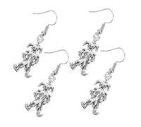 ERINGOGO 4 Pairs Vintage Clown Earrings for Women Circus Dangle Jewelry for Halloween Party Carnival and Themed Events