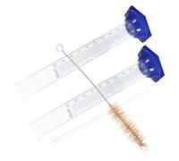 ERINGOGO 4 Pcs 100ml Glass Graduated Measuring Cylinders Set Brush and Stirring Rod, Thick Laboratory Cylinder for Chemical Measurement and Precise Liquid Measuring