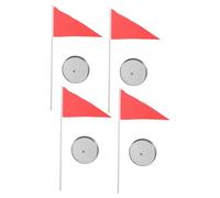 ERINGOGO 4 Pcs Golf Flagstick Metal Hole Cup Set 10cm Stainless Steel Putting Practice Aid for Indoor and Outdoor Golf Green Training