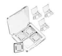 ERINGOGO 4 Pcs Transparent DIY Eyeshadow Palette Box Empty Makeup Tray for Custom Color Mixing and Easy Shade Selection Clear Compact Organizer for Creative Beauty Looks