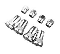 ERINGOGO 4 Sets Chrome Tire Valve Stem Caps and Rubber Sleeves for Tpms Compatible with American Cars and Trucks Easy Installation Corrosion-resistant Valve Stem Covers