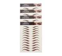 ERINGOGO 4 Sheets Hair-like Temporary Brow Stickers Natural-looking False Eyebrows Cosmetics for Easy Eye Makeup and Full Brow Shape