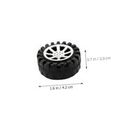 ERINGOGO 40pcs DIY Plastic Mini Car Model Wheels Vehicle Craft Accessories for Model Making and Replacement Material for Creative Projects