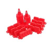 ERINGOGO 40pcs Miniature Road Safety Cones and Plastic Barricades for Role Pretend Play Educational Traffic Signs for Sand Table Urban Scene Learning and Interaction