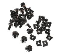 ERINGOGO 40pcs Rack Mount Screws with Cage Nuts and Washers Anti-vibration Black Hardware for Server Cabinets Network Racks Audio Console Mounting Shockproof Design for Multimedia Equipment