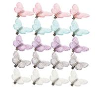 ERINGOGO 40pcs Retro Butterfly Hair Clips for Women Mini Sparkly French Hair Snap Barrettes in Blue Transparent Purple Pink and Grey Lightweight Accessories for Everyday Styling and Special