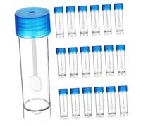 ERINGOGO 40pcs Stool Collection Containers with Spoon Lid 25-30ml Specimen Cups for Medical Testing and Laboratory Sample Collection