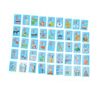 ERINGOGO 45Pcs Thai Language Flash Cards Educational Vocabulary Builder for Preschool Speech Therapy Learning Tool Home School Supplies