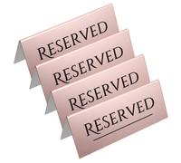 ERINGOGO 4pcs Acrylic Reserved Table Signs for Weddings Family Gatherings Elegant Reserved Chair Markers