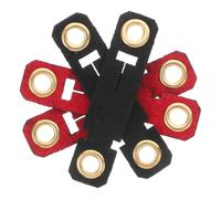 ERINGOGO 4pcs Adjustable Velvet Parrot Foot Rings with Secure Clasp Breathable Comfortable Bird Leg Bands for Outdoor Use in Black and Red Safe Lightweight Bird Harness Accessory