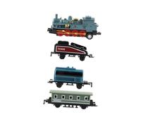 ERINGOGO 4pcs Alloy Steam Train Model Pull Back Toy Car Set Boys and Girls Educational Mini Train Toy Set