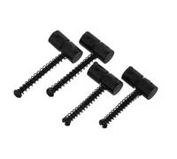 ERINGOGO 4pcs Bass Guitar Bridge Saddle Screws Metal Parts with Unique Design for Smoother Playability and Reducing String Loosening, Black Colour for Practice and Recording Sessions