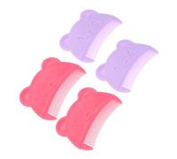ERINGOGO 4pcs Bear Shaped Comb for Boy Girl and Newborn Plastic Cradle Cap Comb Fine Tooth for Scalp Massage for Home and Travel Use