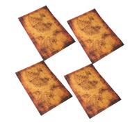ERINGOGO 4pcs Boy Girl's Board Game Pirate Party Game Maps for Engaging Adventures Pirate Party Accessory Intricate Design for Treasure Hunt Activities and Decorations