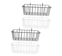 ERINGOGO 4pcs Bunny Hay Manger Feeder with Metal Frame Space-saving Hay Holder for Guinea Pigs Rabbits Chinchillas Small Animals Easy to Clean White and Black