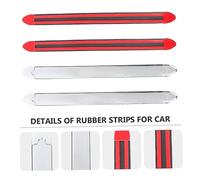 ERINGOGO 4Pcs Car Bumper Corner Guard Collision Rubber Trim Strips Silver Scratch Resistant Crash Protector for Vehicle Exterior Easy Stick Double Sided Adhesive for Cars Suvs Trucks