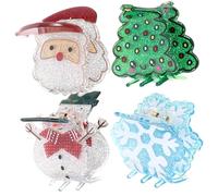 ERINGOGO 4pcs Christmas Claw Hair Clips Small Acrylic Hair Accessories for Women Holiday Styling Party Gift