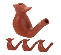 ERINGOGO 4pcs Clay Bird Call Whistles Unique Water Bird Design for Outdoor Fun Party Favors Musical Play for Boy Girl and Adults