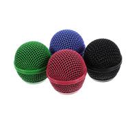 ERINGOGO 4pcs Colored Microphone Grill Heads Mesh Covers Metal Mic Replacement for Popular Dynamic Microphones Compatible Microphone Accessories with Green Sky Pink Black for Singing