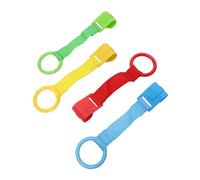 ERINGOGO 4pcs Cot Bed Hand Rings Pull Rings for Learning to Stand and Walk Smooth Polished Surface with Vibrant Colors for Early Color Recognition and Safe Durable Use