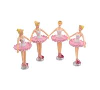 ERINGOGO 4pcs Dancing Ballerina Accessories for Music Box Princess Dolls with Twirling Ballet Design Miniature Rotating Figurines for Collectible Keepsake Jewelry Box