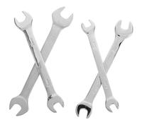 ERINGOGO 4pcs Double End Open Wrench Chrome-Vanadium Dual-Head Spanner Extended Reach Versatile Repair Tool for Automotive Home Maintenance