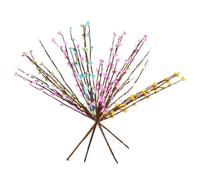 ERINGOGO 4pcs Easter Egg Branches Artificial Floral Stems with Spring Berries 30cm, Pink Yellow White Green Blue for Easter Tree Decorations and Home Party Supplies