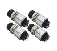ERINGOGO 4pcs Engine Start Push Button Switch Black Cap High Ignition for Cars Trucks Boats Rvs Atvs Industrial Machinery