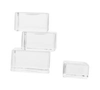 ERINGOGO 4pcs Eyelash Extension Supplies Glass Eyelash Trays Pads for Salons Personal Use